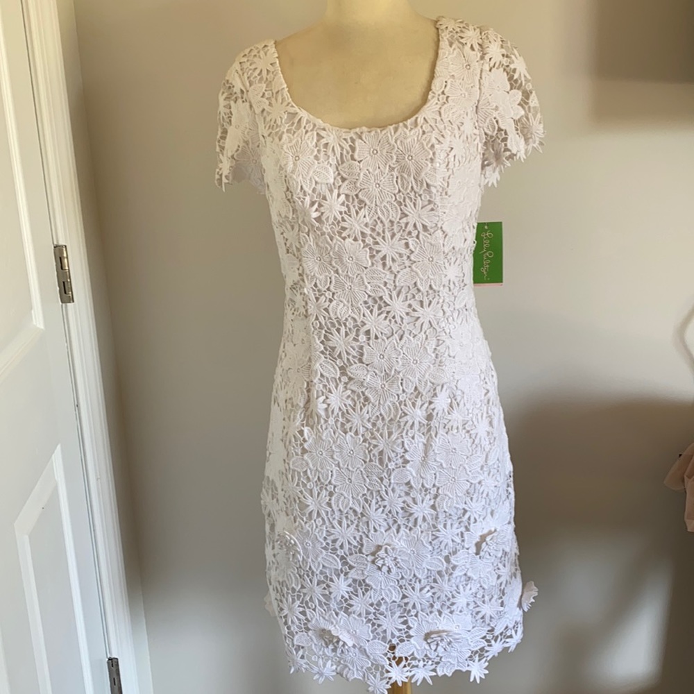 Stunning white crochet Lilly Pulitzer dress